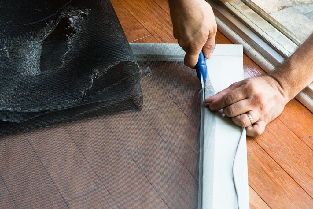 fixing a window screen